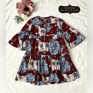 WARM Wax Poetic Tiered Garden Floral Dress size Small